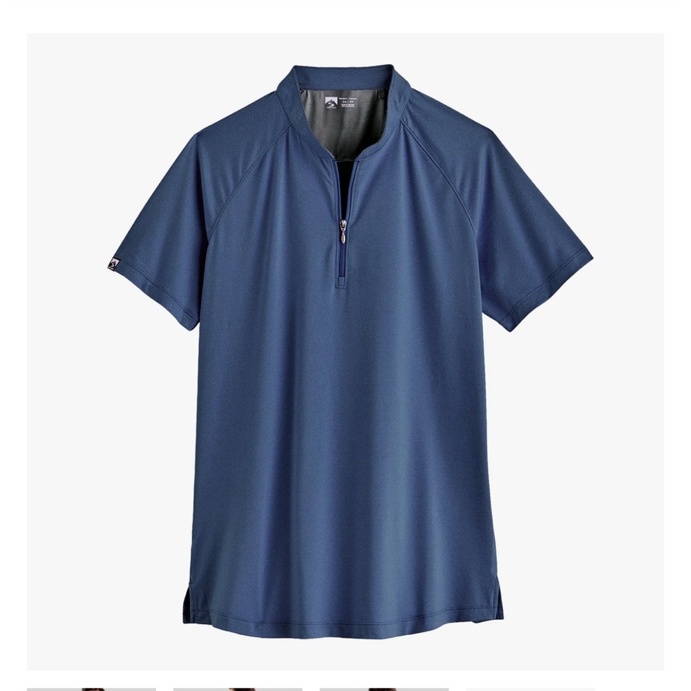 Women’s  Short-Sleeve Quarter-Zip Performance Shirt - Navy. Stormcreek XL